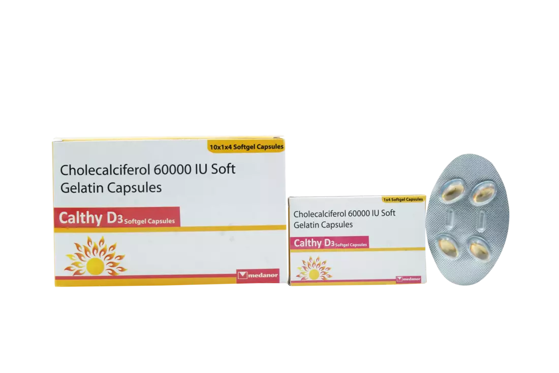 Calthy D3 60K SOFTGEL (strip of 4 softgels)